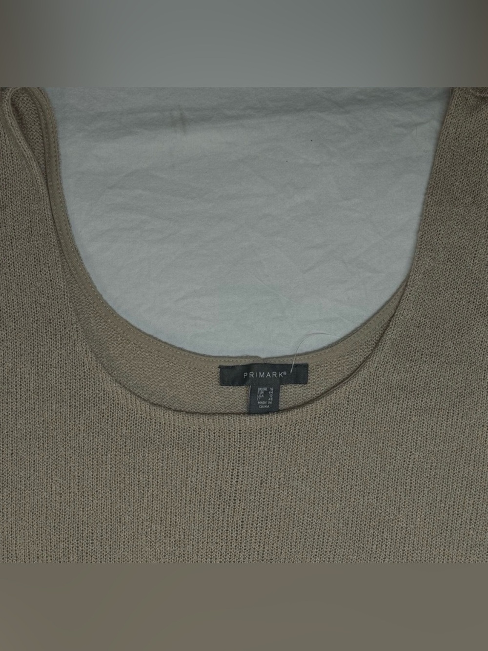 NWOT - PRIMARK Knit Dress
Long| Tan/Cream | Size 12-Boho Beach Pullover NEW - Picture 3 of 12